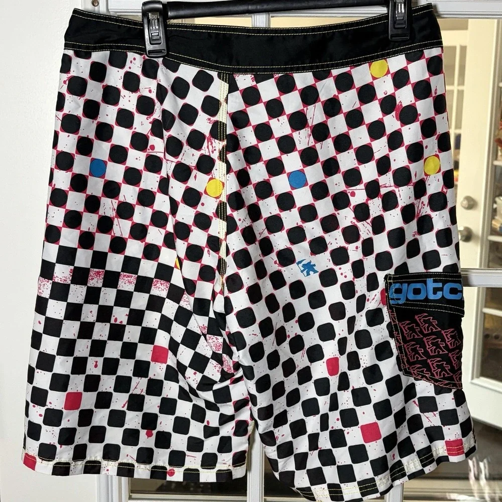Gotcha Size 32 Checkerboard Board Shorts